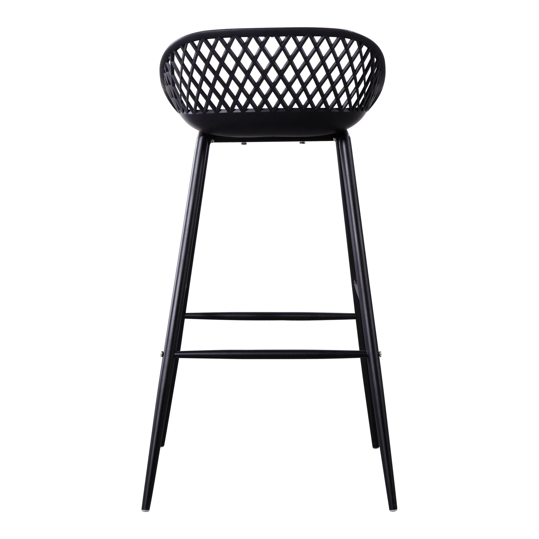 Piazza Black Outdoor Barstool (Set of 2) - Ornate Home