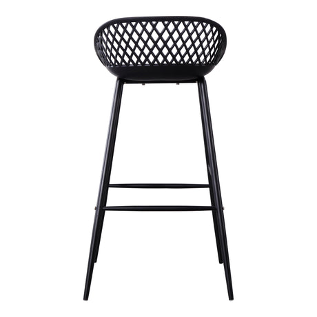 Piazza Black Outdoor Barstool (Set of 2) - Ornate Home