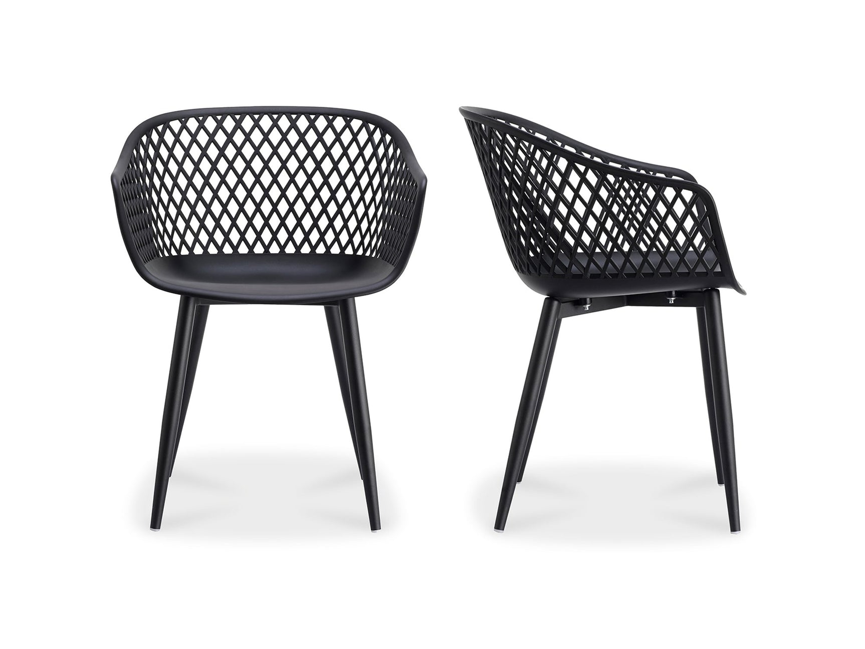 Piazza Black Outdoor Chair (Set of 2) - Ornate Home