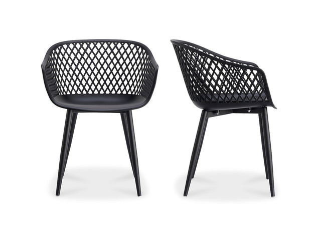 Piazza Black Outdoor Chair (Set of 2) - Ornate Home