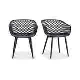 Piazza Black Outdoor Chair (Set of 2) - Ornate Home