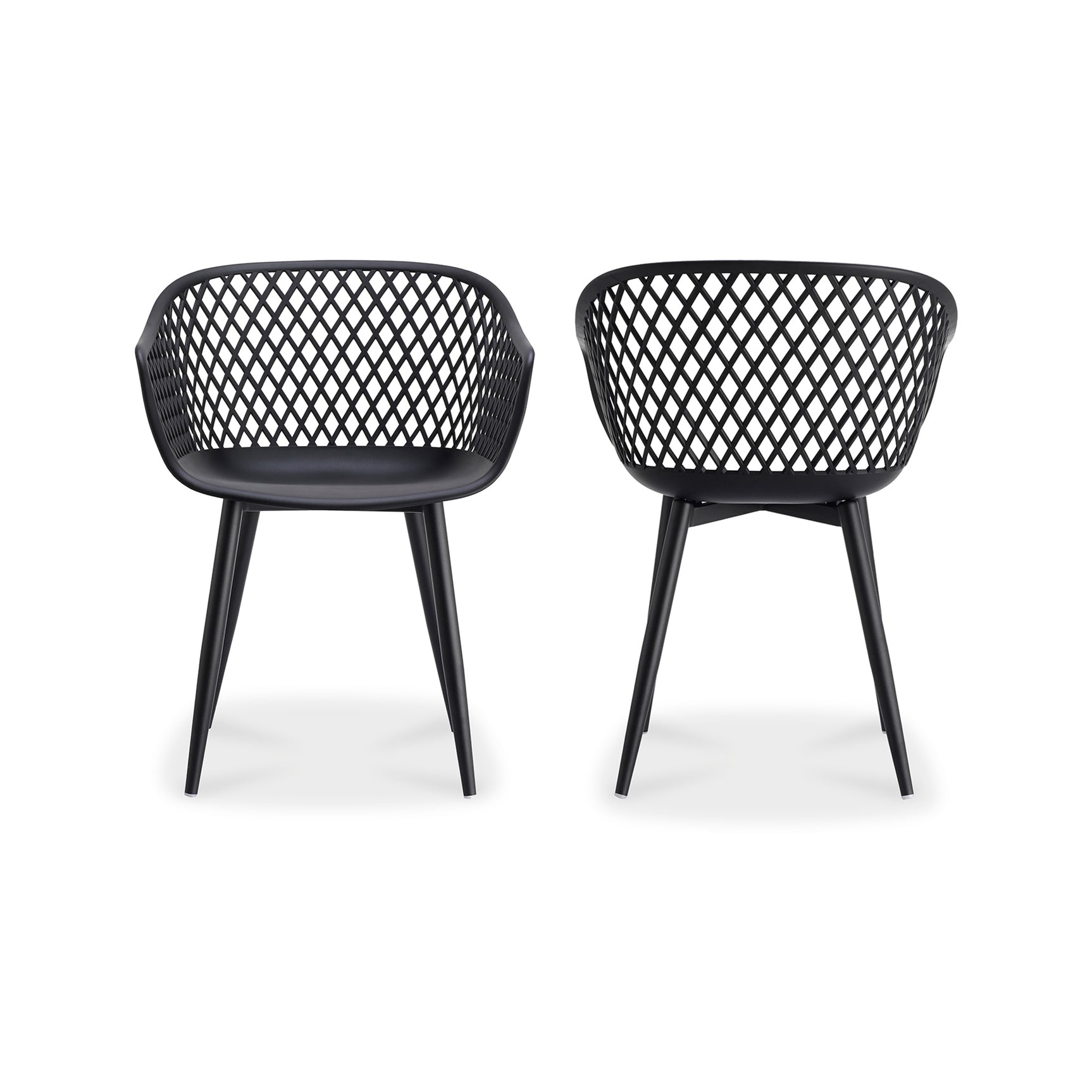 Piazza Black Outdoor Chair (Set of 2) - Ornate Home
