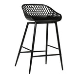 Piazza Black Outdoor Counter Stool (Set of 2) - Ornate Home