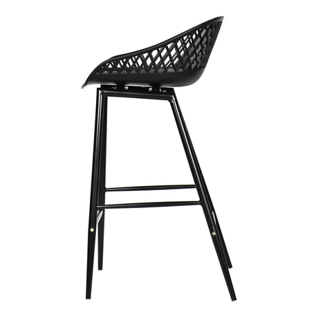 Piazza Black Outdoor Counter Stool (Set of 2) - Ornate Home