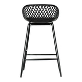 Piazza Black Outdoor Counter Stool (Set of 2) - Ornate Home