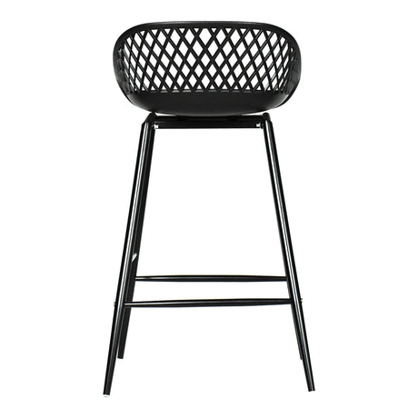 Piazza Black Outdoor Counter Stool (Set of 2) - Ornate Home