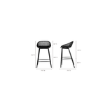 Piazza Black Outdoor Counter Stool (Set of 2) - Ornate Home