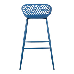 Piazza Blue Outdoor Barstool (Set of 2) - Ornate Home