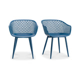 Piazza Blue Outdoor Chair (Set of 2) - Ornate Home
