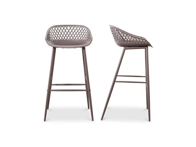 Piazza Grey Outdoor Barstool (Set of 2) - Ornate Home