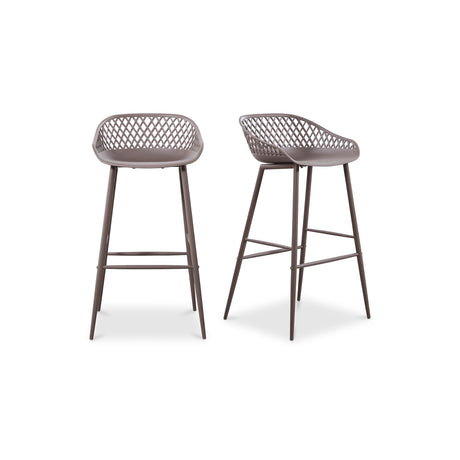 Piazza Grey Outdoor Barstool (Set of 2) - Ornate Home