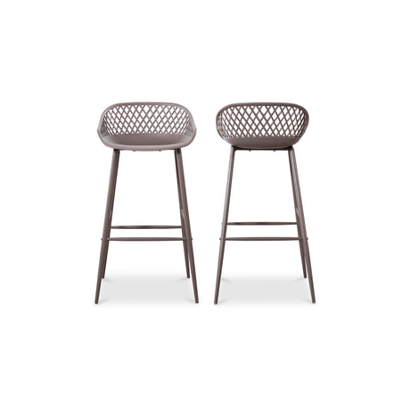 Piazza Grey Outdoor Barstool (Set of 2) - Ornate Home