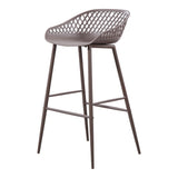 Piazza Grey Outdoor Barstool (Set of 2) - Ornate Home