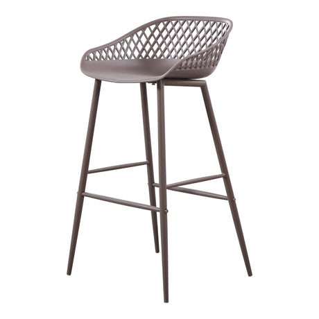 Piazza Grey Outdoor Barstool (Set of 2) - Ornate Home
