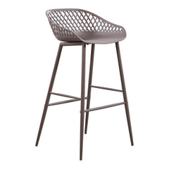 Piazza Grey Outdoor Barstool (Set of 2) - Ornate Home
