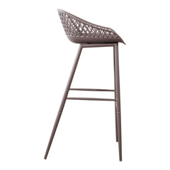 Piazza Grey Outdoor Barstool (Set of 2) - Ornate Home