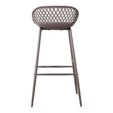 Piazza Grey Outdoor Barstool (Set of 2) - Ornate Home