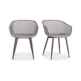 Piazza Grey Outdoor Chair (Set of 2) - Ornate Home