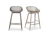 Piazza Grey Outdoor Counter Stool (Set of 2) - Ornate Home