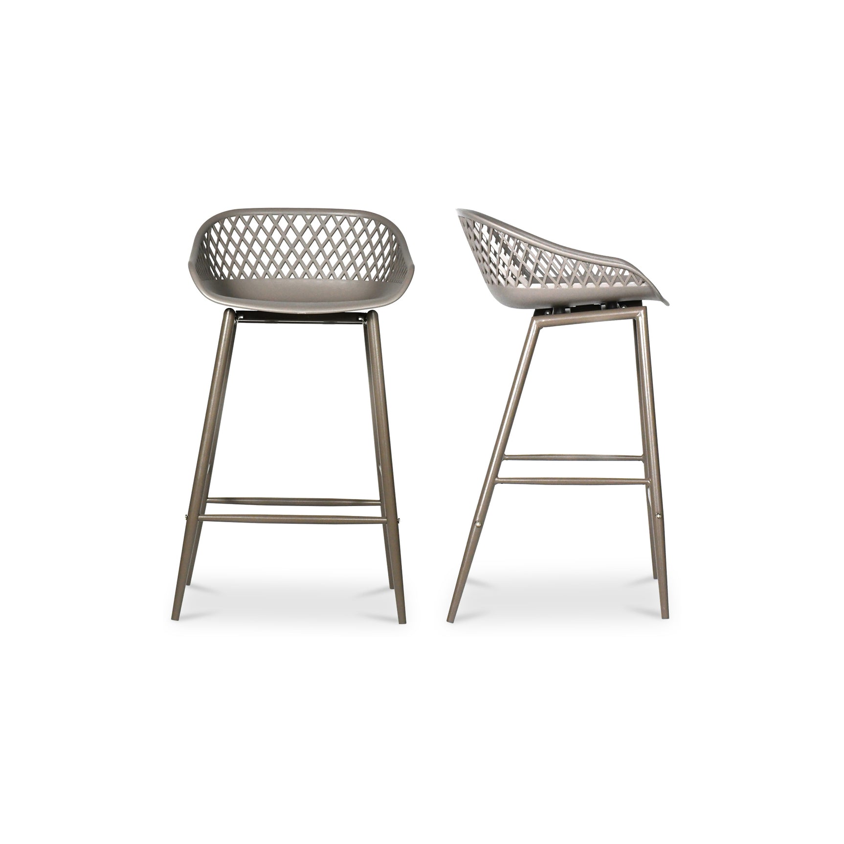 Piazza Grey Outdoor Counter Stool (Set of 2) - Ornate Home