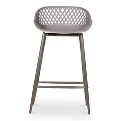 Piazza Grey Outdoor Counter Stool (Set of 2) - Ornate Home