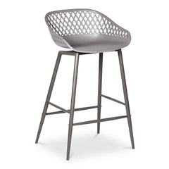 Piazza Grey Outdoor Counter Stool (Set of 2) - Ornate Home