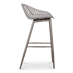 Piazza Grey Outdoor Counter Stool (Set of 2) - Ornate Home