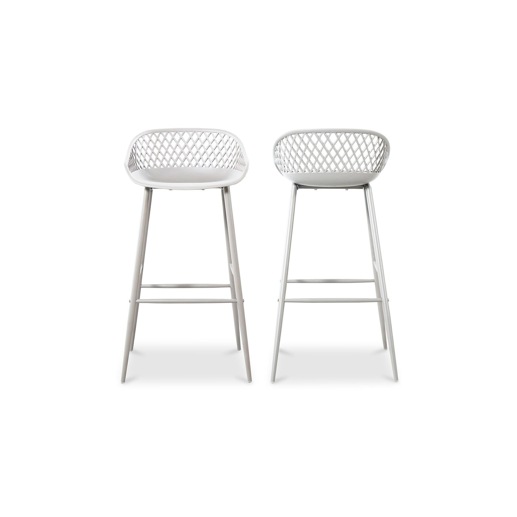 Piazza White Outdoor Barstool (Set of 2) - Ornate Home