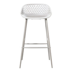 Piazza White Outdoor Barstool (Set of 2) - Ornate Home