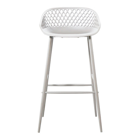 Piazza White Outdoor Barstool (Set of 2) - Ornate Home