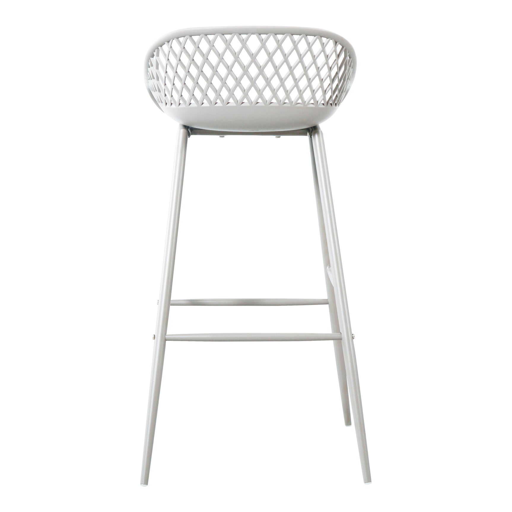 Piazza White Outdoor Barstool (Set of 2) - Ornate Home