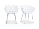 Piazza White Outdoor Chair (Set of 2) - Ornate Home