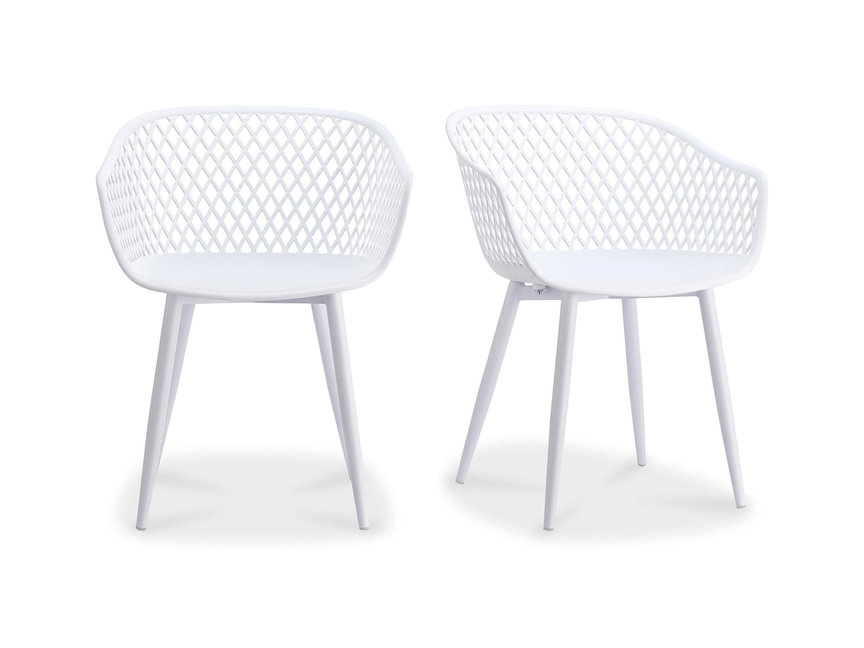 Piazza White Outdoor Chair (Set of 2) - Ornate Home