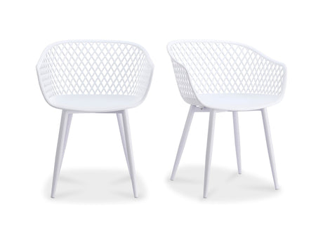 Piazza White Outdoor Chair (Set of 2) - Ornate Home