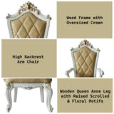 Picardy Antique Pearl Arm Chair (Set of 2) - Ornate Home