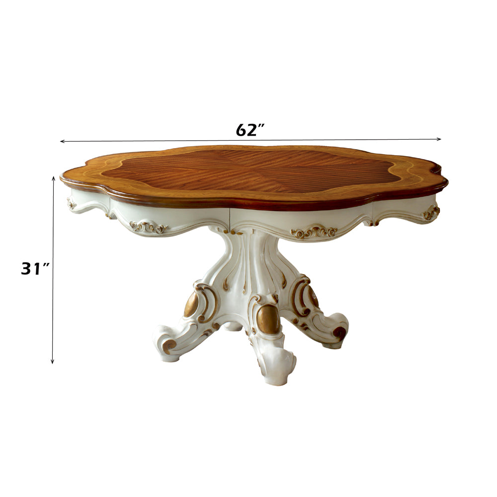 Picardy Antique Pearl & Cherry Oak Dining Table - Ornate Home