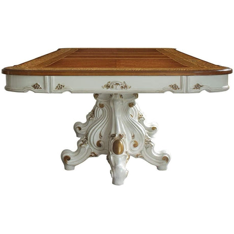 Picardy Antique Pearl & Cherry Oak Dining Table - Ornate Home