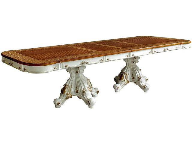 Picardy Antique Pearl & Cherry Oak Dining Table - Ornate Home