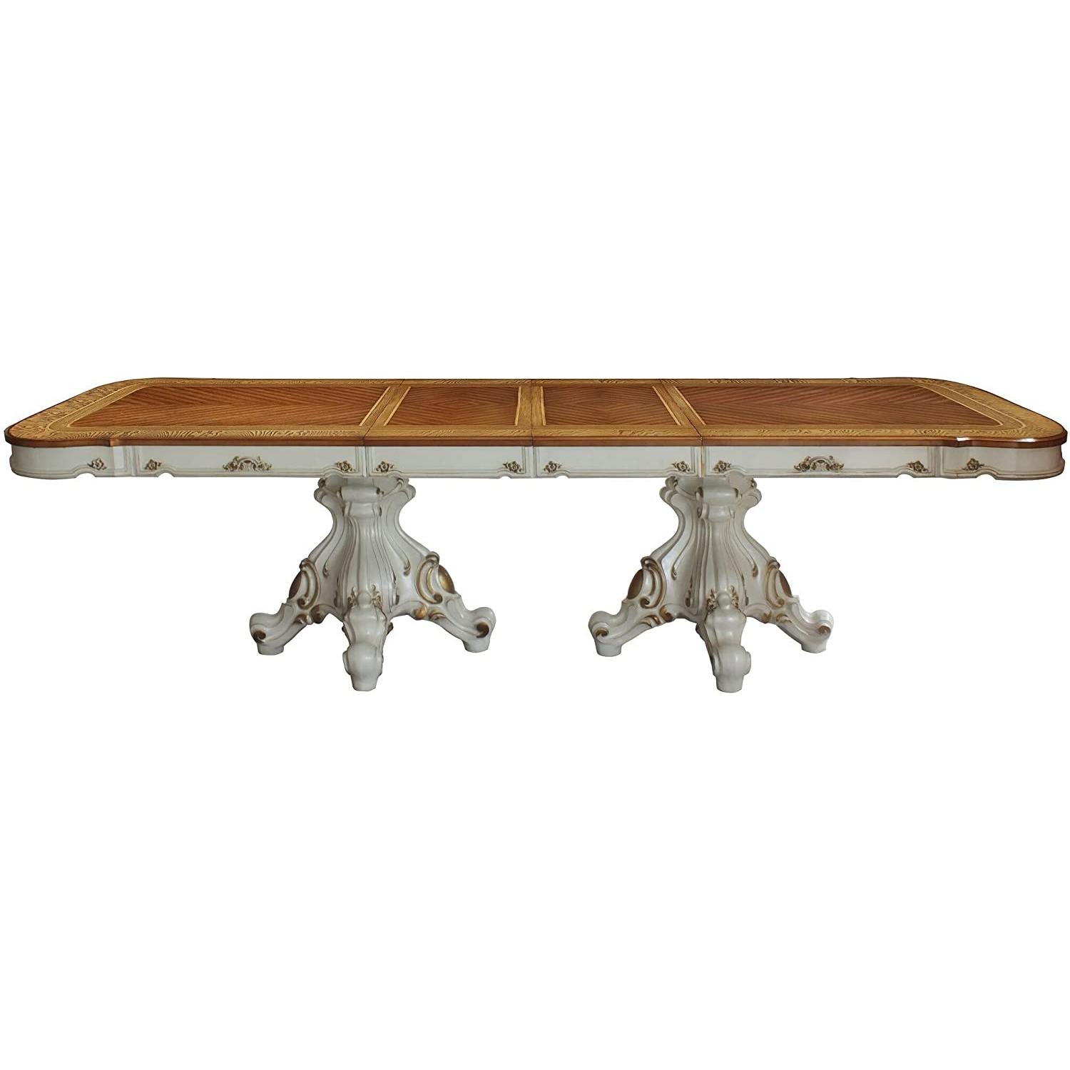 Picardy Antique Pearl & Cherry Oak Dining Table - Ornate Home