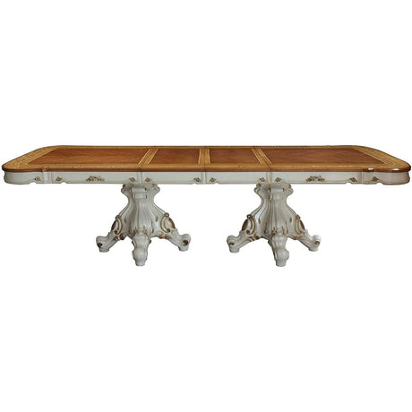 Picardy Antique Pearl & Cherry Oak Dining Table - Ornate Home