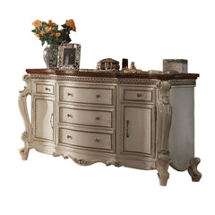 Picardy Antique Pearl & Cherry Oak Dresser - Ornate Home