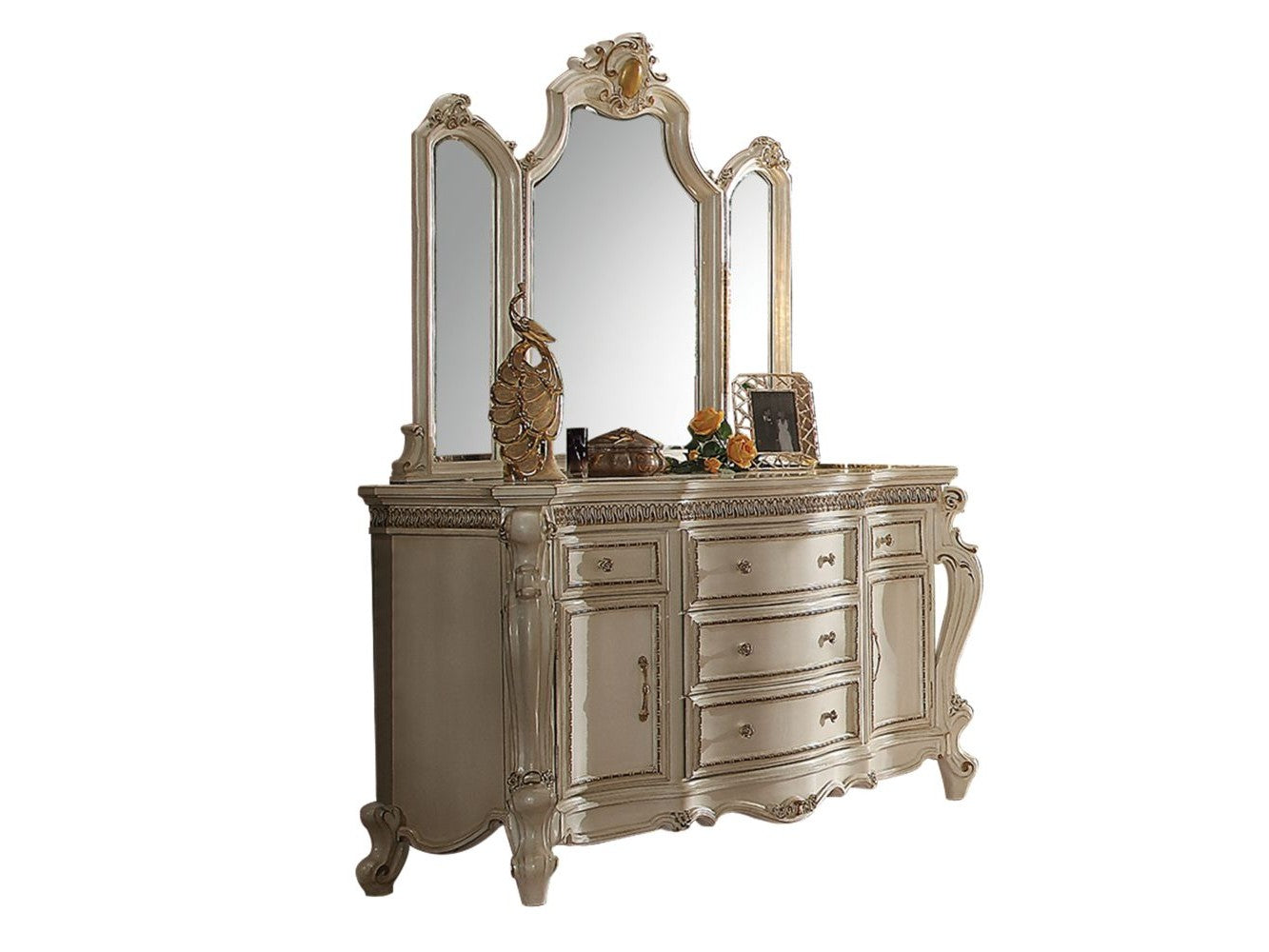 Picardy Antique Pearl Dresser - Ornate Home