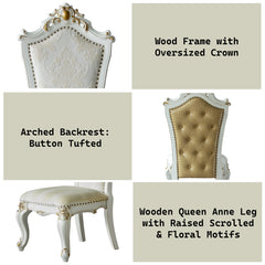 Picardy Antique Pearl Side Chair (Set of 2) - Ornate Home