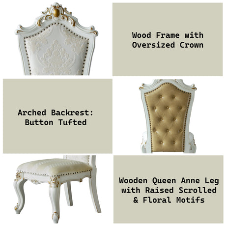 Picardy Antique Pearl Side Chair (Set of 2) - Ornate Home