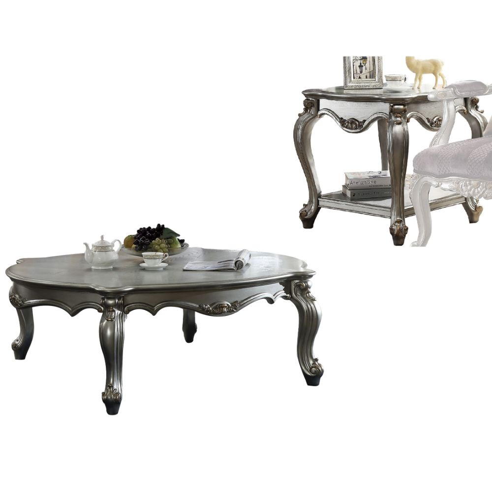 Picardy Antique Platinum Coffee Table - Ornate Home