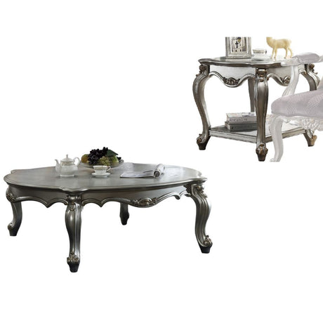 Picardy Antique Platinum Coffee Table - Ornate Home
