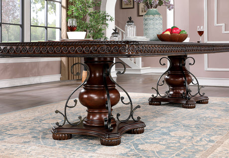 Picardy Brown Cherry/Black 7 Pc. Dining Room Set - Ornate Home