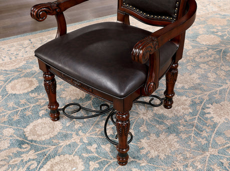 Picardy Brown Cherry/Black 7 Pc. Dining Room Set - Ornate Home
