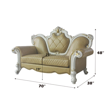 Picardy Butterscotch Loveseat - Ornate Home