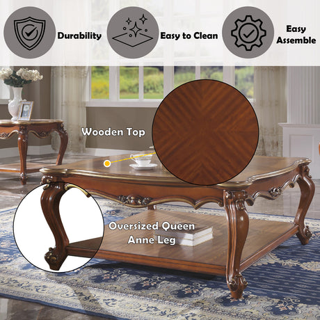 Picardy Honey Oak Coffee Table - Ornate Home